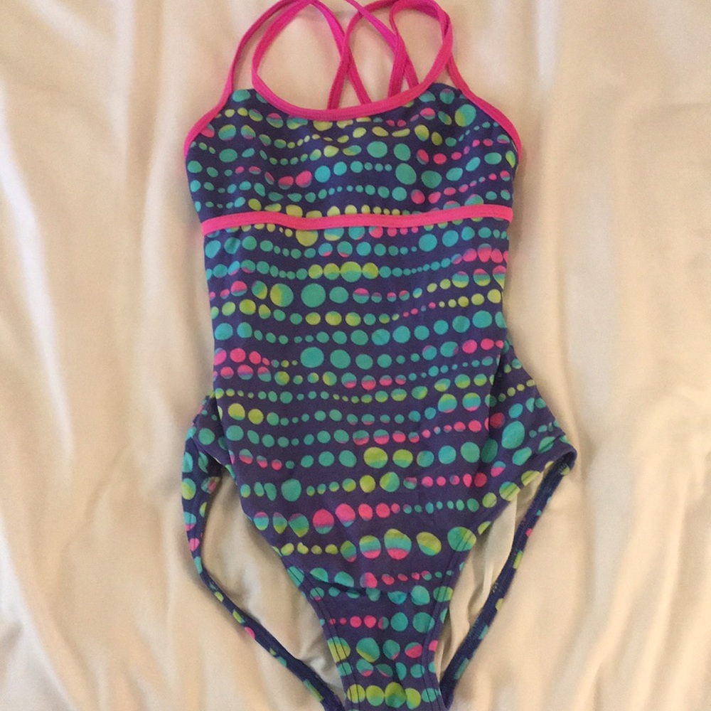 Girls one piece swimsuit.